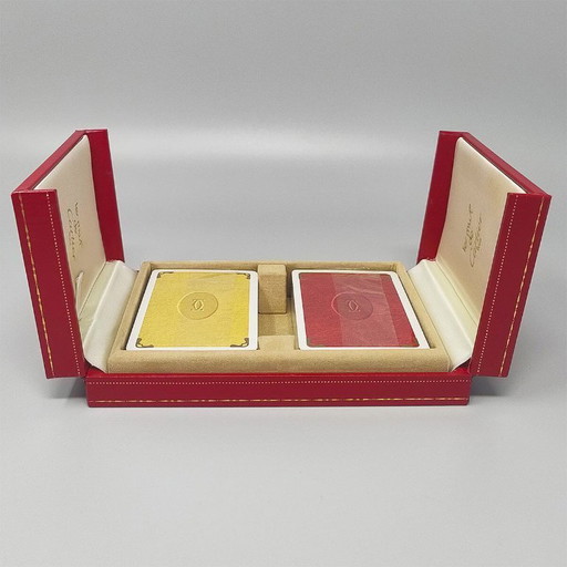 1970s Original Gorgeous Playing Cards Box by Cartier in Excellent condition. Made in France