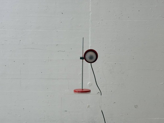 Image 1 of Lampada da tavolo di design rossa in metallo, anni '70