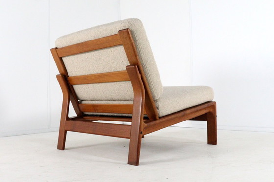 Image 1 of Gruppo di sedute comfort 'Nimtofte' | 4 poltrone + poggiapiedi vintage danese