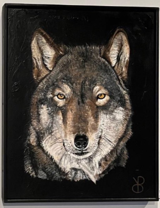 Cool painting of a wolf