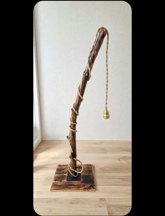 Handgemaakte Vloerlamp *UNIEK* – Vloerlampen, Hout (photo 2 of 5)