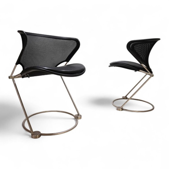 Image 1 of Set van 2 Wilkhahn Nuvola vergader-/eetkamerstoelen van Herbert Ohl, 1980