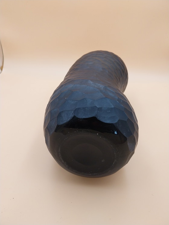 Image 1 of 1 x kunstzinnige glazen vaas abstracte vorm rookglas 