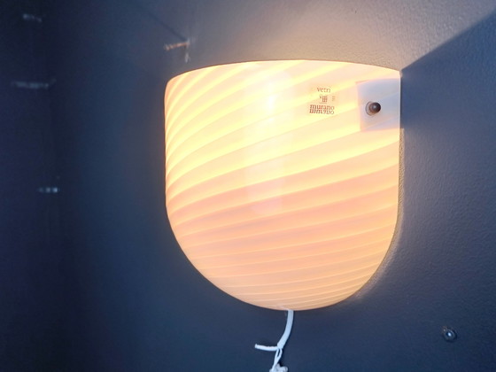 Image 1 of Murano Swirl glazen wandlamp van VM-Vetri, Italië, 1970