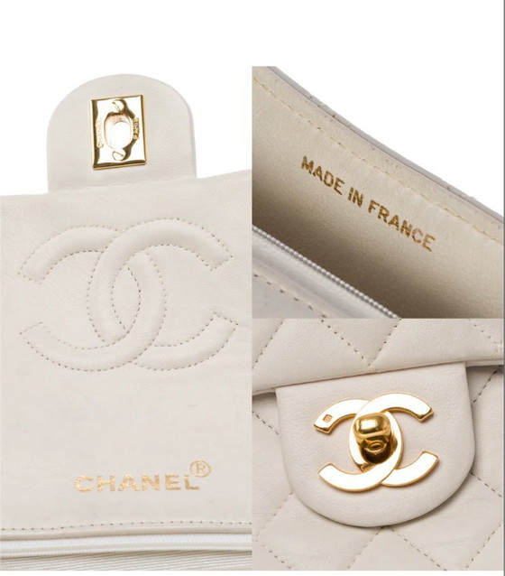 Image 1 of Sac CHANEL Timeless/Classique en Cuir Blanc - 103455 Precio de venta