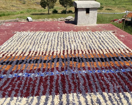 Vintage Moroccan Berber rug with multicoloured stripes – 332 x 244 cm – Rugs & carpets, Wool, Cotton (photo 10 of 19)