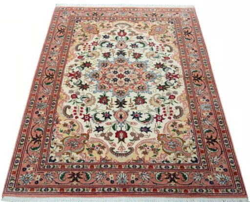 Hand-knotted Tabriz 50Raj oriental rug with silk content - 150 x 100 cm