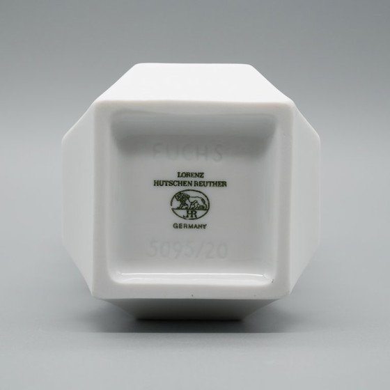 Image 1 of HUTSCHENREUTHER Chic Biskuitporzellan ARCHAIS 4× Vasen-Set Heinrich FUCHS Op Art