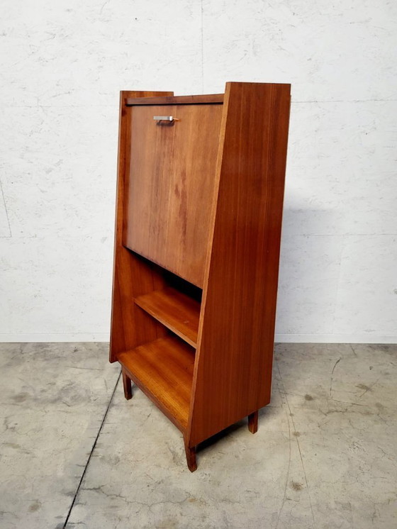 Image 1 of Vintage barkast / secretaire in mid-century stijl – compact model