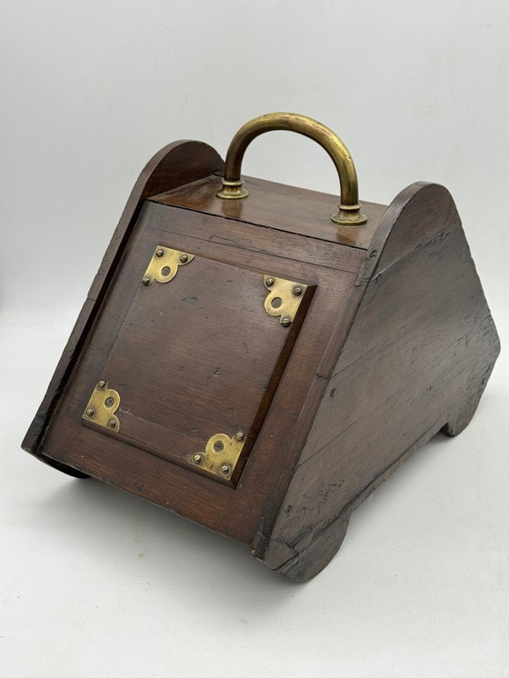 Image 1 of Victorian Bin - Mahogany - 1850-1900 - coal scuttle , reading tray