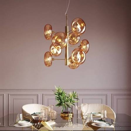 Lampada a sospensione Kare Design Headlight in ottone – 9 sfere di vetro – Lampadari, Glass, Metal (photo 9 of 9)