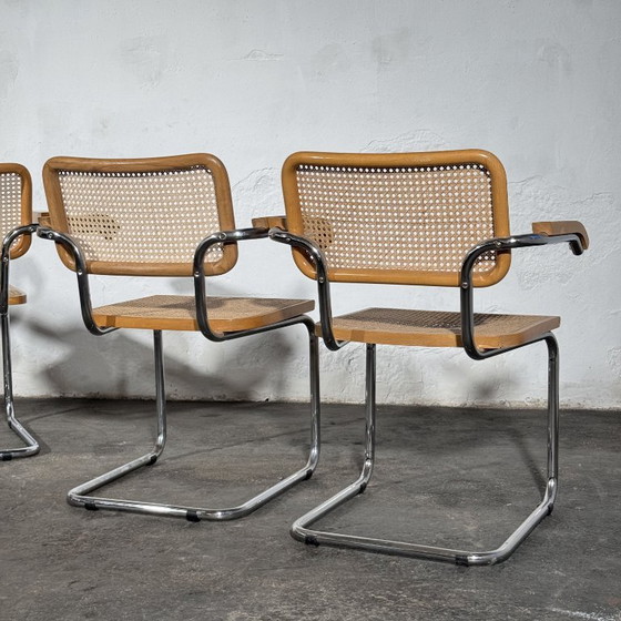Sillones de caña estilo Cesca de Marcel Breuer, juego de 4, años 90 – Sillas de comedor, Chrome (photo 12 of 16)