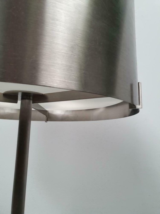 Image 1 of 2 grands lampadaires design en acier inoxydable avec variateur