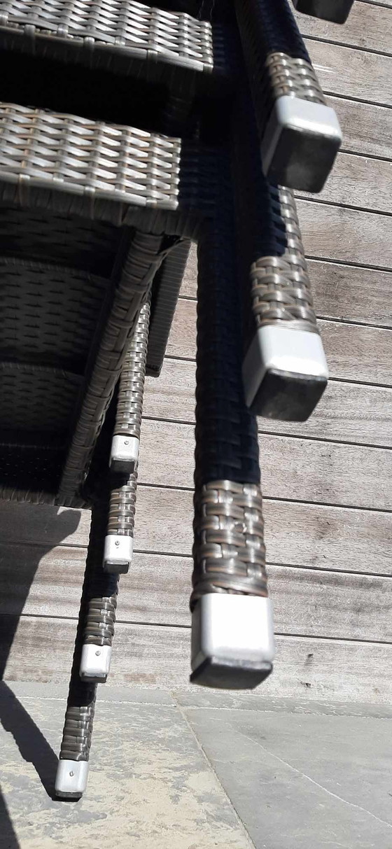 Image 1 of 4 sillas de patio apilables con cojines