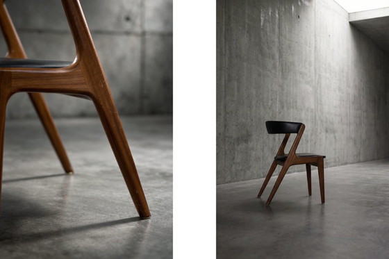 Image 1 of Vintage Mid-Century Danish Modern Teak Office Chair Model Fire by Kai Kristiansen for Schou Andersen Møbelfabrik, 1960s