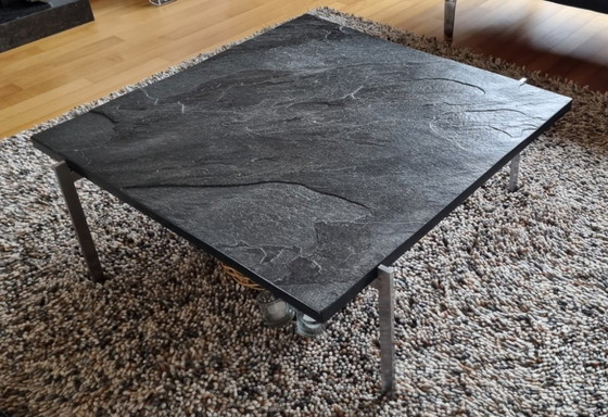 Image 1 of PK61 Slate Coffee Table designed by Poul Kjaerholm, made by E. Kold Christensen