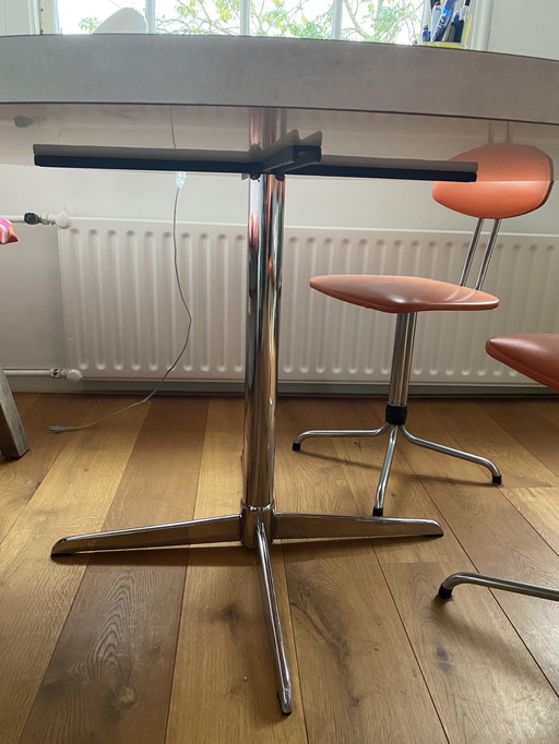 Vintage round dining room table