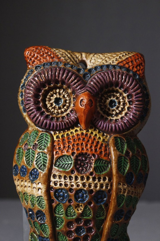 Ceramica Convento Jesus Maria de Aracena - Uilenwandplaat jaren 60 – Wanddecoratie, Mid Century Modern (photo 3 of 9)