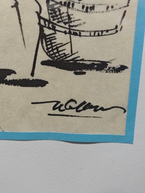 Image 1 of Dibujo a tinta, Vietnam, mediados del siglo XX.