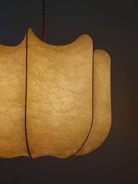 Image 1 of Very large vintage Cocoon pendant lamp by Friedel Wauer for Goldkant