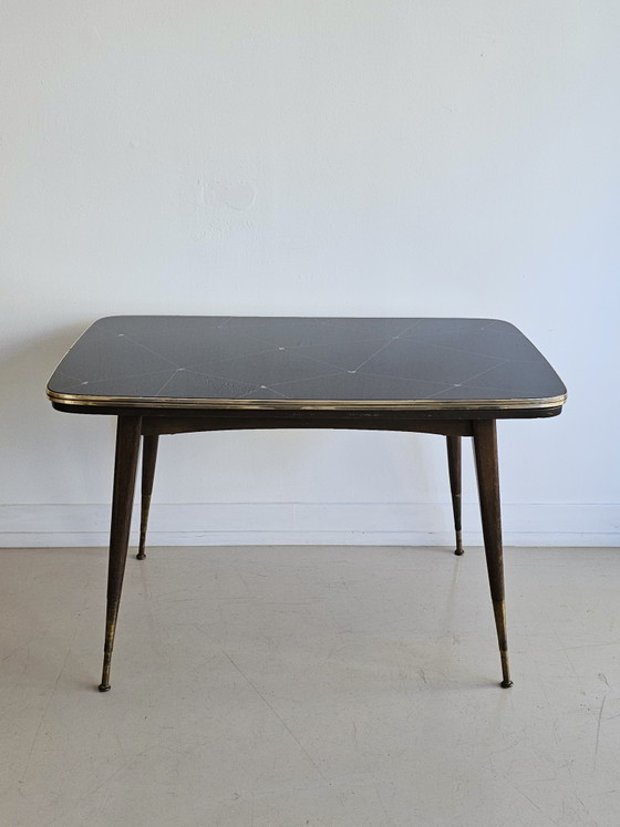 Image 1 of Vintage 1950s dining table, table can be extended in width
