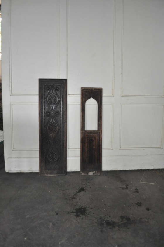Hungarian Wooden Panels, 1940s, Set of 2 – Wall decoration, Vintage (photo 2 of 7)