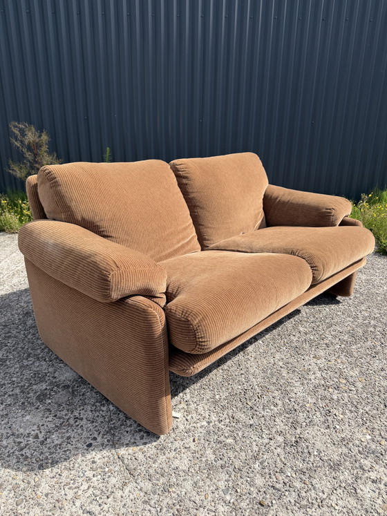 B&B Italia Tweezits Bank Bruin – 2 zitsbanken, Textile, Vintage (photo 11 of 17)