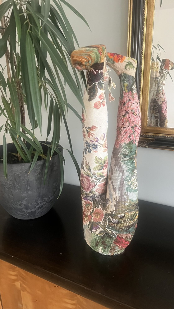 Unique Sculpture 66 Cm Artwork Women's Legs – Decorative Objects, Textile, Plastic (photo 4 of 7)