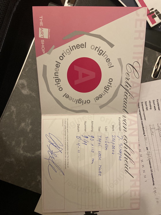 Image 1 of Silkscreen by J. Schafer – with certificate of authenticity