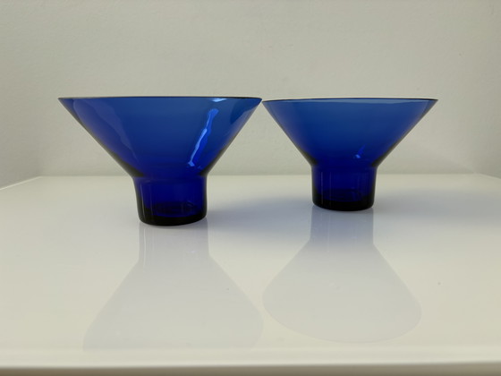 Image 1 of Mid Century Classic martiniglazen in kobaltblauw