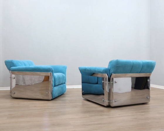 Image 1 of Vintage 1970s Saporiti Larissa Armchairs by Vittorio Introini