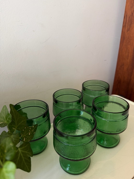 Smaragdgroene glazen Italiaan barware – Glazen & Karaffen (photo 3 of 6)