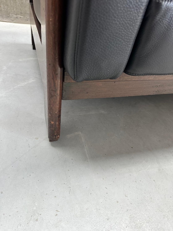 Fauteuils Knoll Bastiano en cuir noir et noyer Afra & Tobia – Gavina, Wood, Leather (photo 9 of 11)
