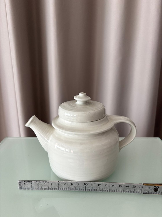 Tetera Arabia, cerámica blanca, Accesorios de mesa, Blanco, Scandinavian (foto 8 de 9)