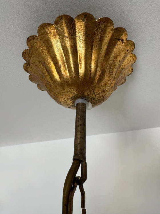 Image 1 of Lustre épi de blé doré Hans KOGL années 70