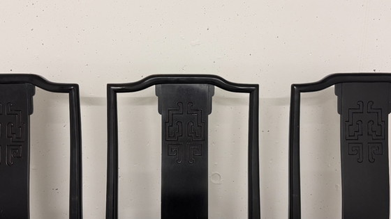 Image 1 of 🥢 Design-Rarität: Exklusives Set (4x) „Chin Hua“ Esszimmerstühle von Raymond Sobota für Century Furniture (Mid-Century)