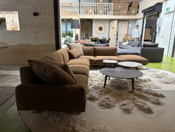 Image 1 of Canapé d'angle Flexform Softdream en tissu Terracotta Astro