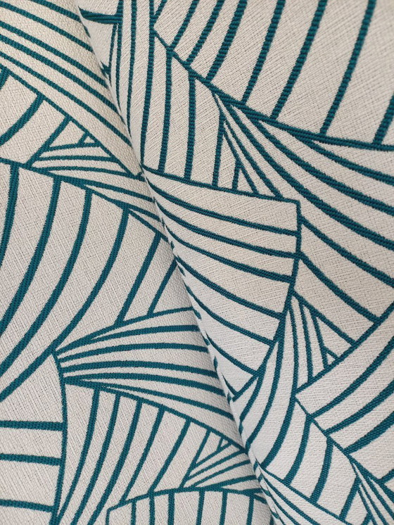 Image 1 of Arne Wahl Iversen voor Komfort 3-zits Scandinavische vintage bank in teak en stof uit de jaren 60