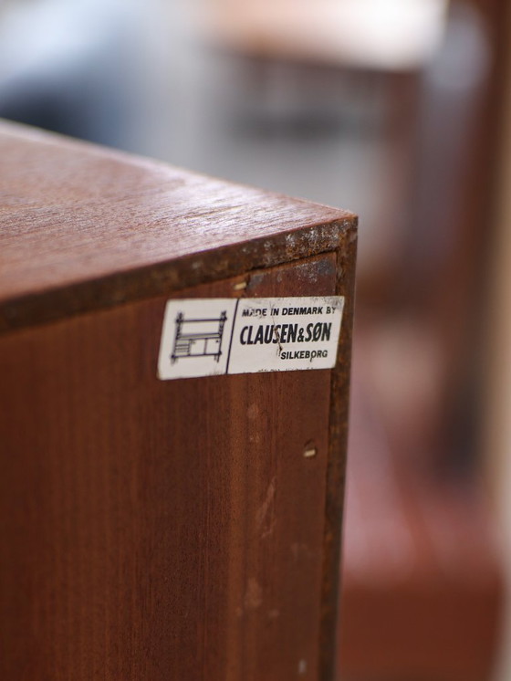 Image 1 of Bookcase Clausen & Søn wall cabinet teak Danish vintage