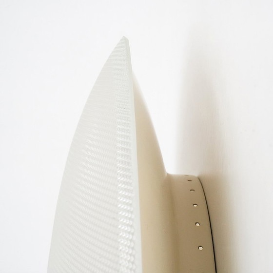 Image 1 of Stilnovo Textured Glass Flush Mount Ceiling Lamp, Italy 1950s