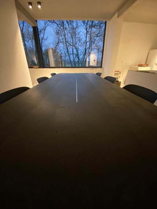 Black burnt wood table (unique piece)