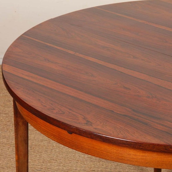 Image 1 of Round extendable dining table in Rio rosewood, 1960