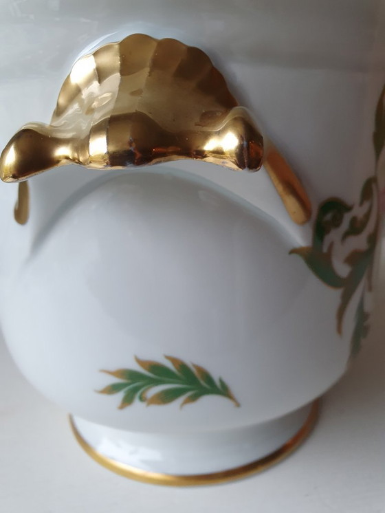 Image 1 of Cache-pot/rafraîchisseur à vin en porcelaine de Limoges, peint à la main - circa 1920-1950