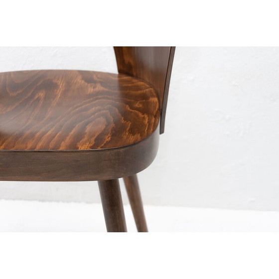 Image 1 of Vintage ebony desk chair by Radomír Hofman for Ton, Czechoslovakia 1960