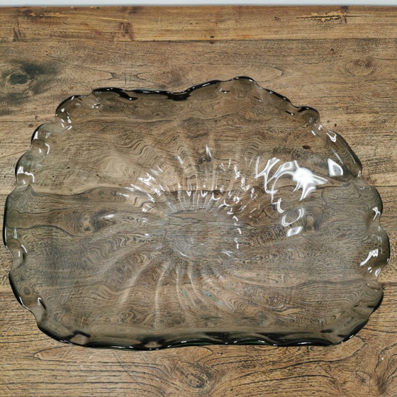 Image 1 of Grand bol en verre de style italien, coupe à fruits, bol de service en verre