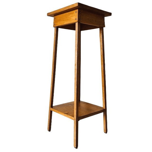 Antieke Art and Crafts piedestal plantentafel 1890's