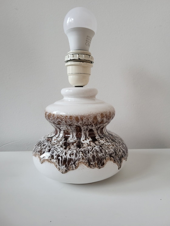 Image 1 of Vintage Fat Lava Table Lamp With Shades of Brown, 1970s