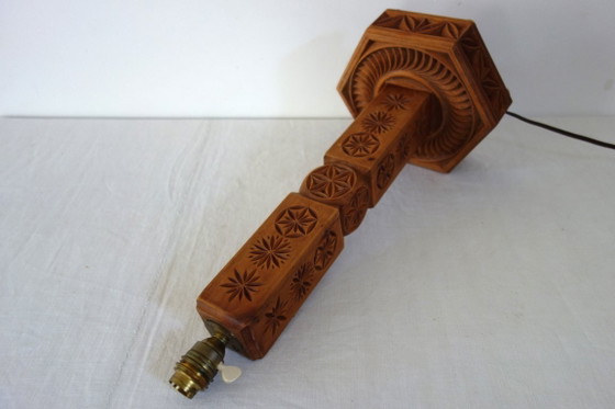 Basi per Lampade in Pino Arte Popolare Alte Alpi Anni '70 – Lampade da tavolo, Wood, Rustic (photo 14 of 14)