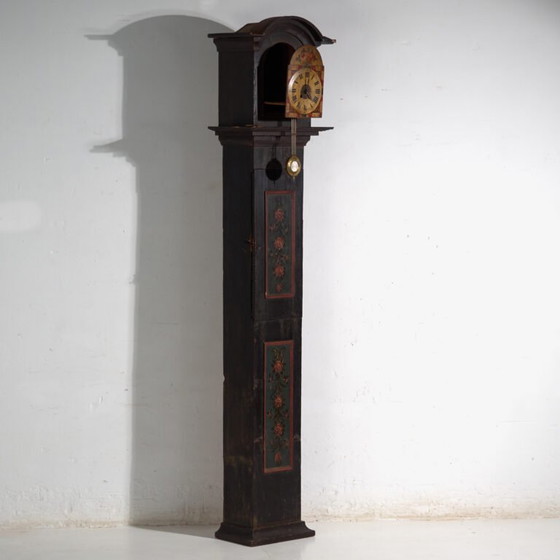 Orologio a pendolo antico in pino dipinto – Europa Centrale, circa 1850 – Iron (photo 7 of 40)