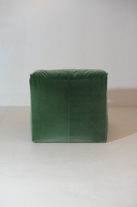 Image 1 of Mario Bellini for C&B Italia 'Le Bambole' Chaise Lounge in Eden Green Velvet Mohair